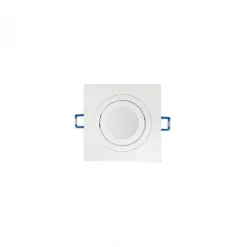 PORTA FARETTO QUADRATO BIANCO 80MM PORTAFARETTO DA INCASSO P10 ATTACCO GU10 IP20