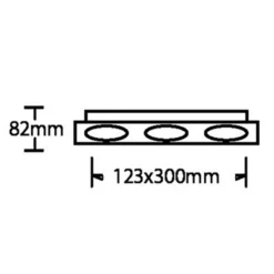PORTA FARETTO TRIPLO ORIENTABILE AD INCASSO NERO PER LAMPADINE GU10 GU5.3 P33-N3