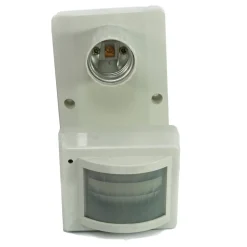 PORTA LAMPADA PORTALAMPADA LAMPADINA LUCE SENSORE DI MOVIMENTO INFRAROSSI E27