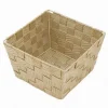 PORTA OGGETTI IN TESSUTO MULTIUSO ORGANIZER BAGNO CUCINA BEIGE 20X20X13 CM 79122