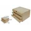 PORTA OGGETTI MINI CASSETTIERA 3 CASSETTI LEGNO NATURALE DECOUPAGE 53383A