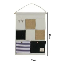 PORTA OGGETTI ORGANIZER APPENDERE 7 TASCHE TESSUTO BAGNO CAMERA MULTIUSO 10481