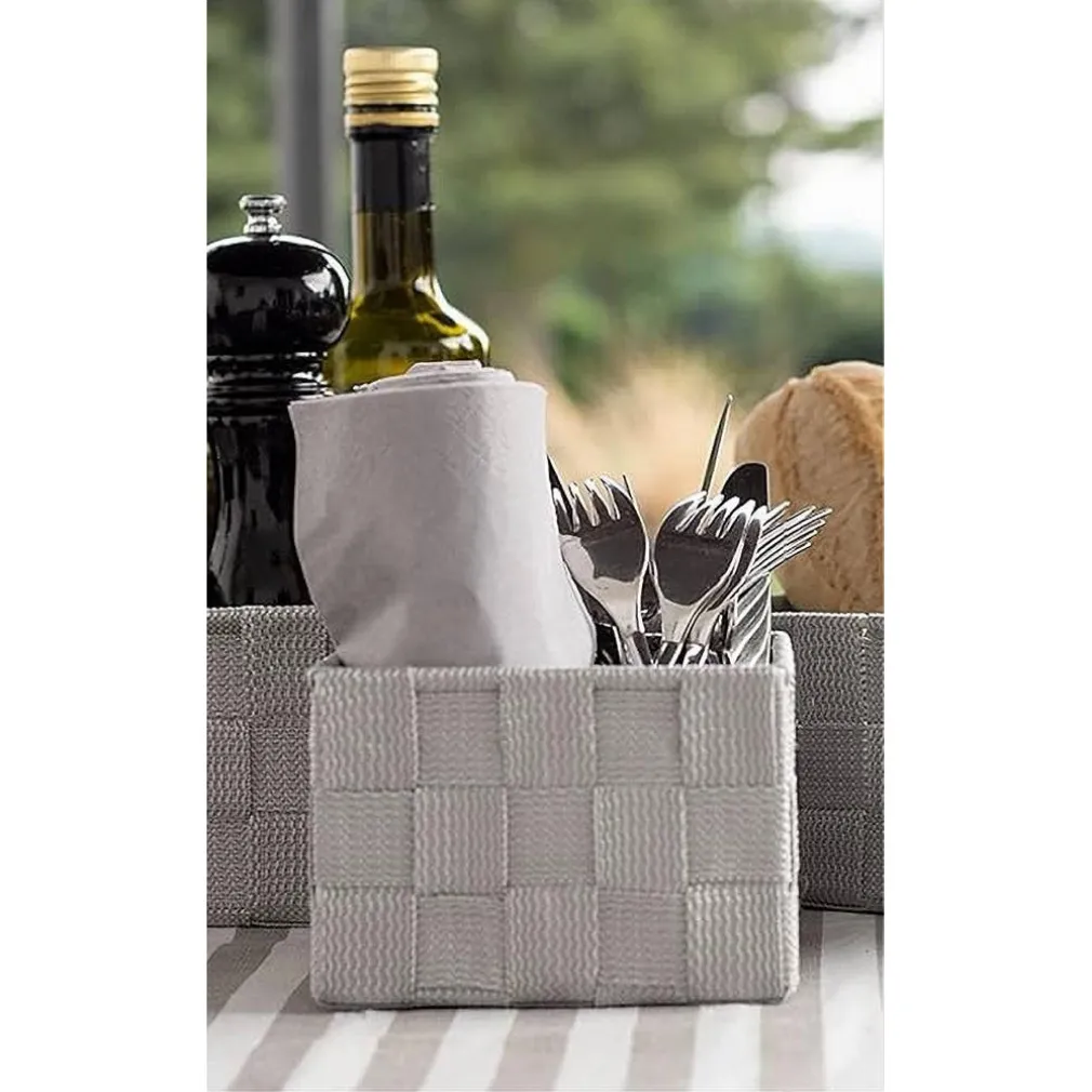 PORTA OGGETTI ORGANIZER BAGNO CAMERA CUCINA IN TESSUTO MULTIUSO 20X20X13CM 79012