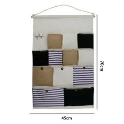 PORTA OGGETTI ORGANIZER DA APPENDERE 12 TASCHE IN TESSUTO BAGNO CAMERA 10482