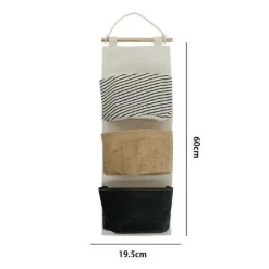 PORTA OGGETTI ORGANIZER DA APPENDERE 3 TASCHE IN TESSUTO BAGNO CAMERA 10478
