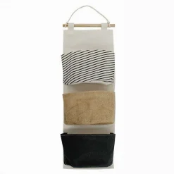 PORTA OGGETTI ORGANIZER DA APPENDERE 3 TASCHE IN TESSUTO BAGNO CAMERA 10478