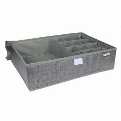 PORTA OGGETTI TESSUTO ORGANIZER CONTENITORE BIANCHERIA 17 POSTI 48X28X11CM 69722