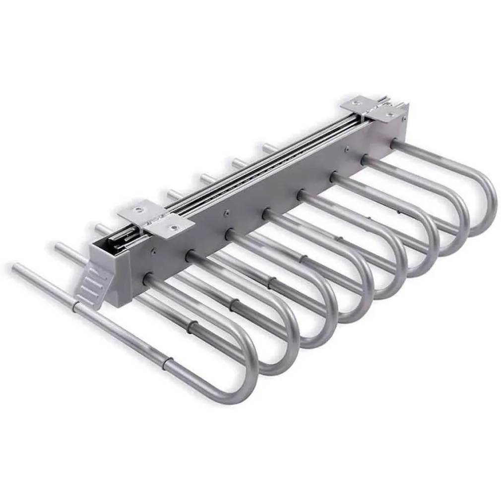 PORTA PANTALONI ESTRAIBILE PER ARMADIO 8 POSTI PORTA PANTALONI DESTRA GRIGIO