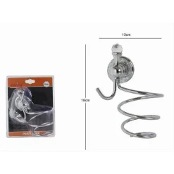 PORTA PHON ASCIUGACAPELLI SUPPORTO MONTAGGIO A PARETE ARREDO BAGNO CRYSTAL 52833