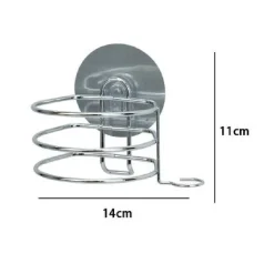 PORTA PHON ASCIUGACAPELLI SUPPORTO A PARETE BAGNO CON BIADESIVO GANCIO 79836