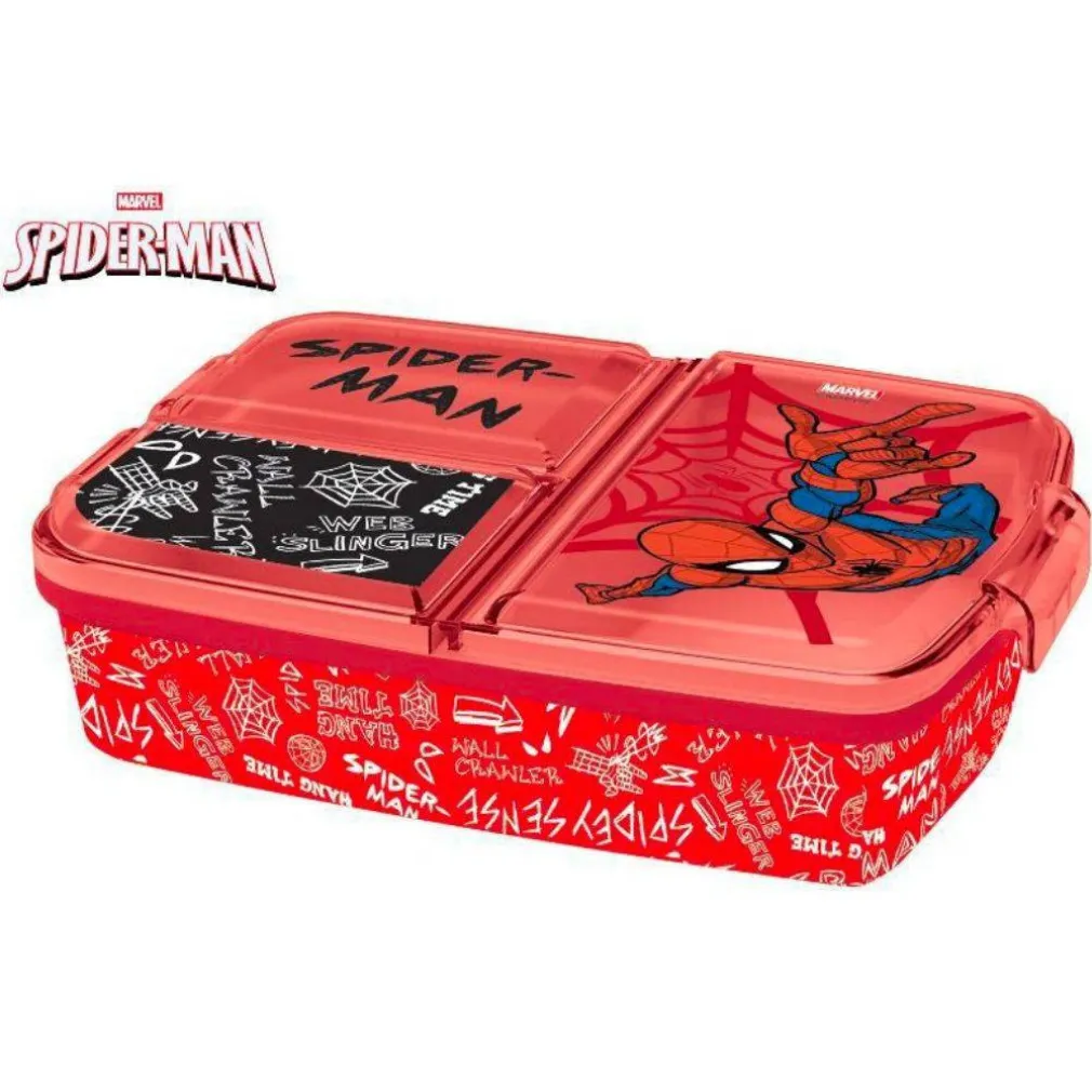 PORTA PRANZO MERENDA BAMBINO LUNCH BOX SCATOLA PER SCUOLA ASILO TEMA SPIDERMAN
