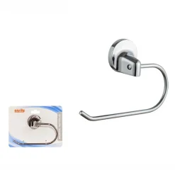 PORTA ROTOLO CARTA IGIENICA SUPPORTO BAGNO WC TOILETTE FISSAGGIO A PARETE 79808