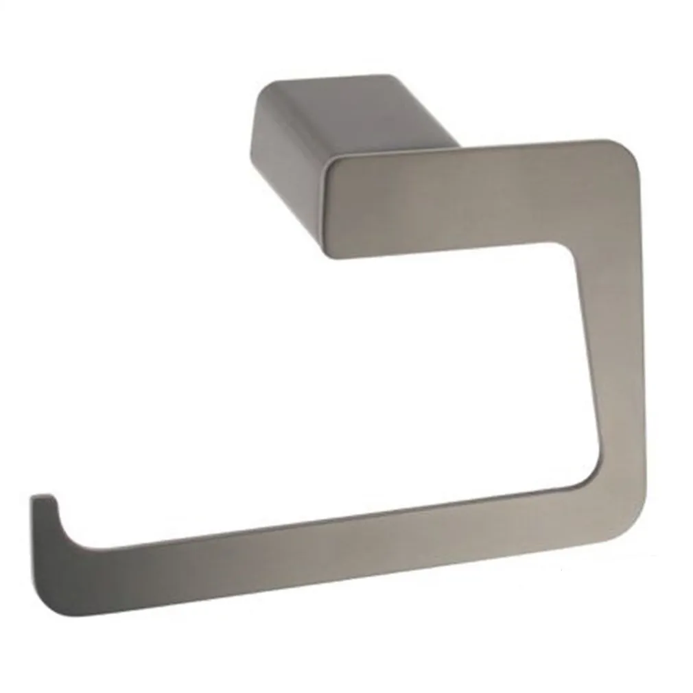 PORTA ROTOLO CARTA IGIENICA WC STILIZZATO ACCIAIO GRIGIO A MURO ACCESSORIO BAGNO 87943