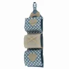 PORTA ROTOLO CARTA IGIENICA ORGANIZER APPENDERE 3 TASCHE IN TESSUTO BAGNO 59489