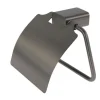 PORTA ROTOLO CARTA IGIENICA PARETE STILIZZATO ACCIAIO CON COPERTURA GRIGIO BAGNO 87941