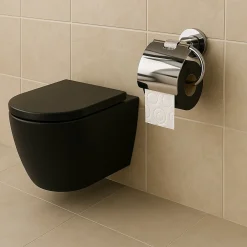 PORTA ROTOLO PER CARTA IGIENICA IN ACCIAIO ACCESSORIO PER ARREDO DA BAGNO 87920