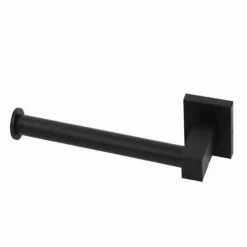 PORTA ROTOLO PER CARTA IGIENICA DA MURO IN ACCIAIO NERO ARREDO PER BAGNO 79982