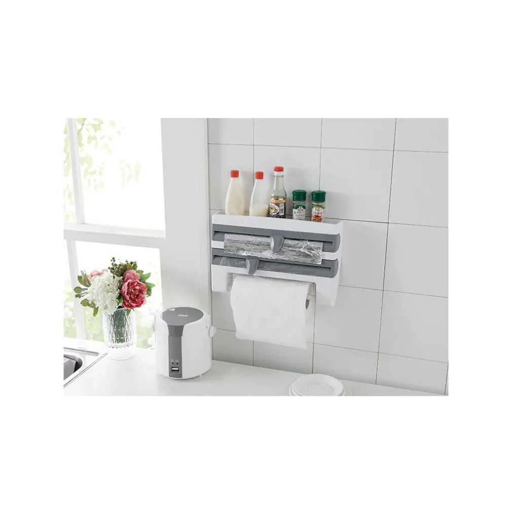 PORTA ROTOLO PORTAROTOLO A PARETE DA MURO PORTA SCOTTEX CARTA ALLUMINIO CUCINA