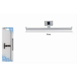 PORTA ROTOLO ROTOLI DOPPIO CARTA IGIENICA FISSAGGIO PARETE PER BAGNO CUBO 87219