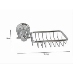 PORTA SAPONE CON MENSOLA MONTAGGIO PARETE ACCESSORIO ARREDO BAGNO CRYSTAL 52824