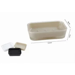 PORTA SAPONE SAPONETTA ACCESSORIO ARREDO PER BAGNO RETTANGOLARE 12X8X3 CM 52403
