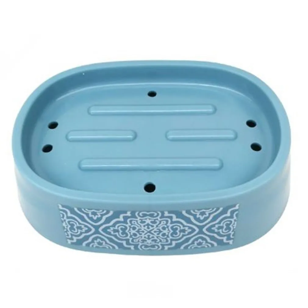 PORTA SAPONE SAPONETTA ACCESSORIO PER ARREDO BAGNO CELESTE CON MAIOLICHE 87028