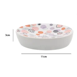 PORTA SAPONE SAPONETTA ACCESSORIO ARREDO BAGNO SFERE ASTRATTE 11 X 3 CM 87079