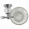 PORTA SAPONE SAPONETTA CON PIATTINO VETRO MONTAGGIO A PARETE BAGNO CRYSTAL 52823