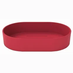 PORTA SAPONE SAPONETTA DA BAGNO IN PLASTICA ACCESSORIO ARREDO COLORE ROSSO 69939