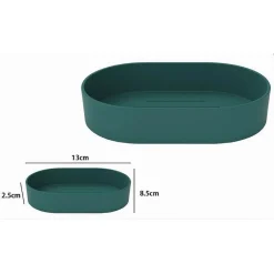 PORTA SAPONE SAPONETTA DA BAGNO IN PLASTICA ACCESSORIO ARREDO COLORE VERDE 69980