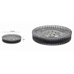 PORTA SAPONE SAPONETTA D'APPOGGIO IN VETRO RIGATO CON PIASTRA ARREDO BAGNO 10370