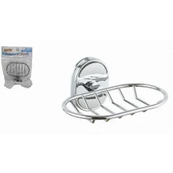 PORTA SAPONE SAPONETTA MENSOLA CROMATA FISSAGGIO A PARETE ACCESSORIO BAGNO 52010