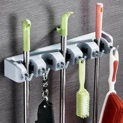 PORTA SCOPE DA MURO SALVA SPAZIO SUPPORTO 5 POSTI 6 GANCI SALVASPAZIO