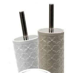 PORTA SCOPINO BAGNO 34 CM IN CERAMICA DECORO FIORI 2 COLORI ASSORTITI 783258