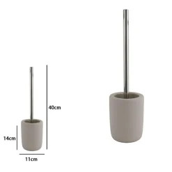 PORTA SCOPINO CON SCOPETTINO WC D'APPOGGIO ARREDO ACCESSORIO DA BAGNO TORTORA 87816