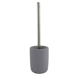 PORTA SCOPINO CON SCOPETTINO WC D'APPOGGIO ARREDO ACCESSORIO BAGNO GRIGIO 87812