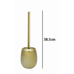 PORTA SCOPINO CON SCOPETTINO PER WC BAGNO DORATO RIGATO ACCESSORIO ARREDO 59937