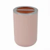 PORTA SPAZZOLINI BICCHIERE ACCESSORI BAGNO 2 FORI ROSA SILVER CONTENITORE 79869
