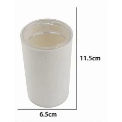 PORTA SPAZZOLINI BICCHIERE ACCESSORIO BAGNO BIANCO 3 FORI PORTASPAZZOLINI 10435