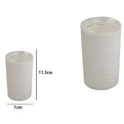 PORTA SPAZZOLINI BICCHIERE ACCESSORIO BAGNO BIANCO 3 FORI PORTASPAZZOLINI 79778