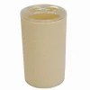 PORTA SPAZZOLINI BICCHIERE ACCESSORIO ARREDO BAGNO BEIGE LAVORATO 3 FORI 79790
