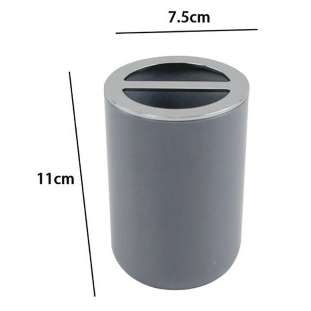 PORTA SPAZZOLINI BICCHIERE ACCESSORIO ARREDO BAGNO A 2 FORI GRIGIO SILVER 69470