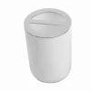 PORTA SPAZZOLINI BICCHIERE ACCESSORIO PER ARREDO BAGNO 2 FORI BIANCO SILVER 69462