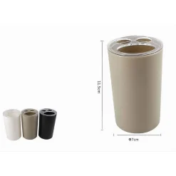 PORTA SPAZZOLINI DENTIFRICIO BICCHIERE A 3 FORI ACCESSORIO ARREDO DA BAGNO 52389