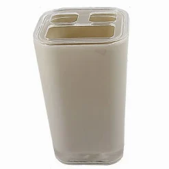 PORTA SPAZZOLINI DENTIFRICIO BICCHIERE A 3 FORI RETTANGOLARE ARREDO BAGNO 52401