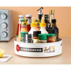 PORTA SPEZIE GIREVOLE MULTIFUNZIONALE CUCINA CONTENITORE BOTTIGLIE CONDIMENTI VASSOIO