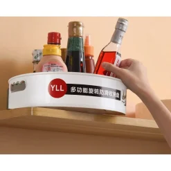 PORTA SPEZIE GIREVOLE MULTIFUNZIONALE CUCINA CONTENITORE BOTTIGLIE CONDIMENTI VASSOIO
