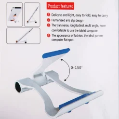 PORTA TELEFONO TABLET STAND DA SCRIVANIA ANTISCIVOLO ROTAZIONE DI 150° Q-T95