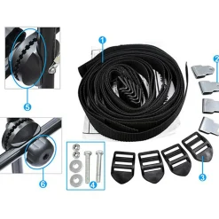 PORTABICI UNIVERSALE POSTERIORE DA AUTO PER TRASPORTO DI 3 BICI O MOUNTAIN BIKE