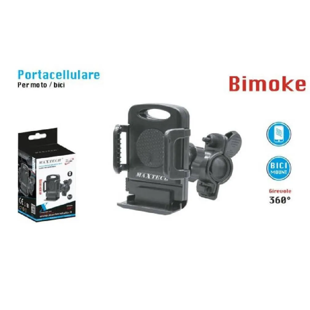 PORTACELLULARE UNIVERSALE MAXTECH PT-C001 PER BICICLETTA BICI MOTO IPAD NAVIGATORE